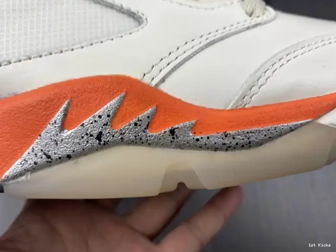 1st Kicks Shoes Jordan DC1060-100 5 Retro Orange Total 0506